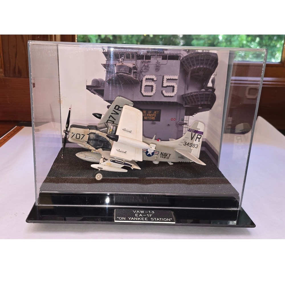 Douglas EA-1F Skyraider VAW-13 On Yankee Station USS Enterprise Diorama Model
